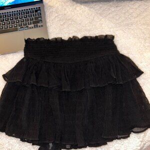 black mini skirt